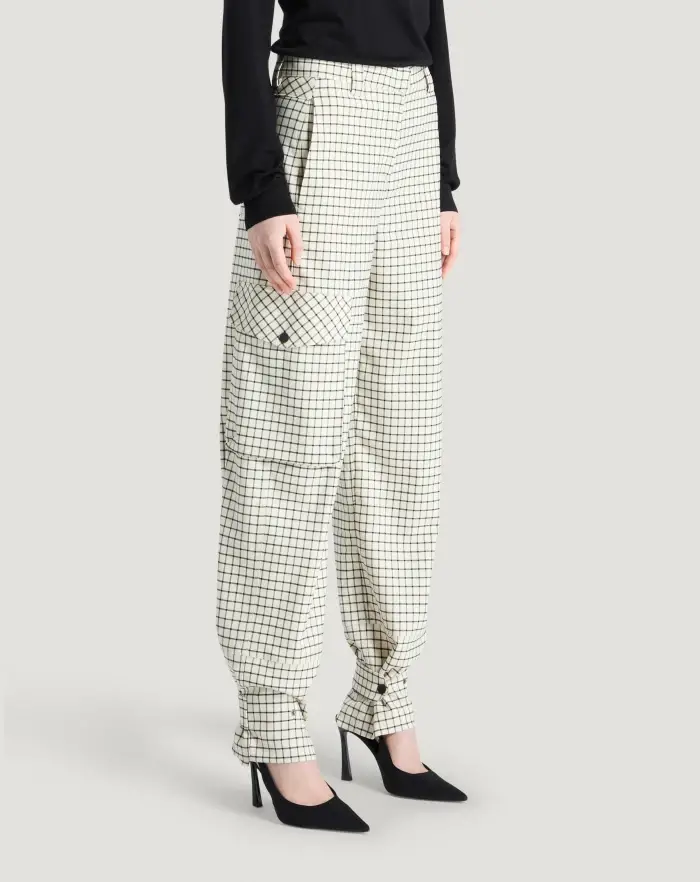 Pantaloni Torino Pantaloni Giselle in lana stretch check Novità