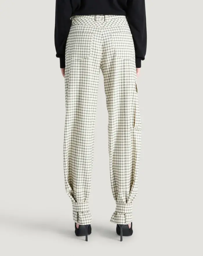 Pantaloni Torino Pantaloni Giselle in lana stretch check Novità