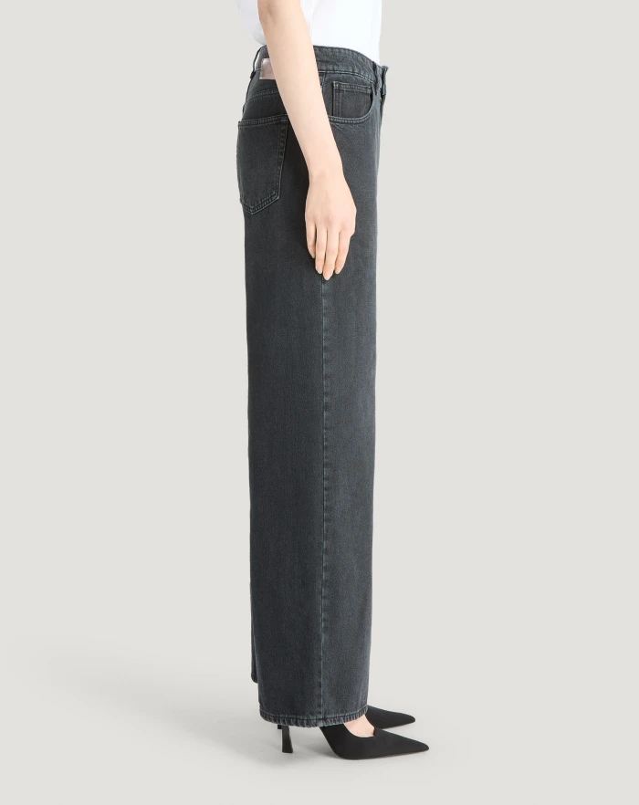 Pantaloni Torino Jeans Miley in black denim In Vendita
