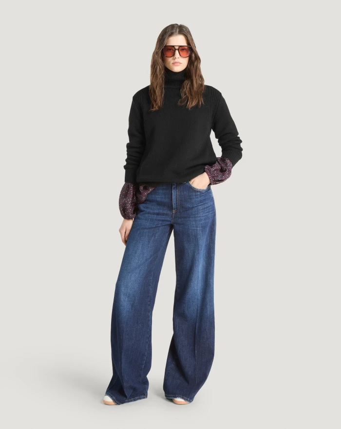Pantaloni Torino Jeans Cyndi in denim loose Saldi
