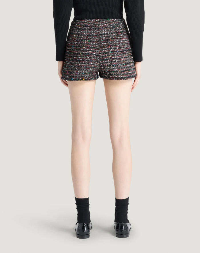 Pantaloni Torino Shorts Julie in tweed multicolor Negozio