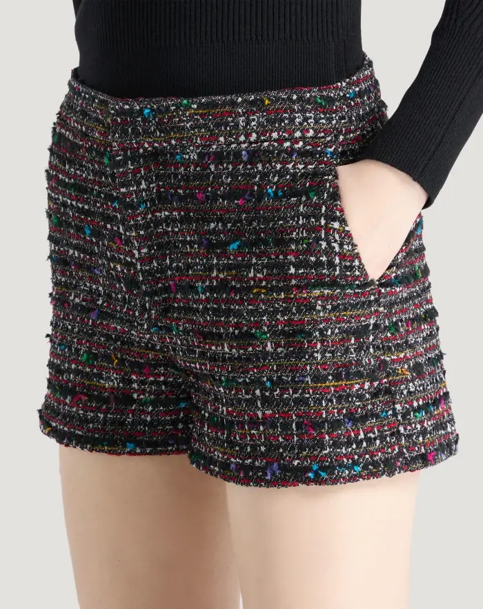 Pantaloni Torino Shorts Julie in tweed multicolor Negozio