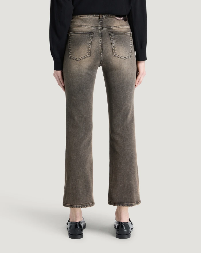Pantaloni Torino Jeans Kim in black denim stretch Nuova