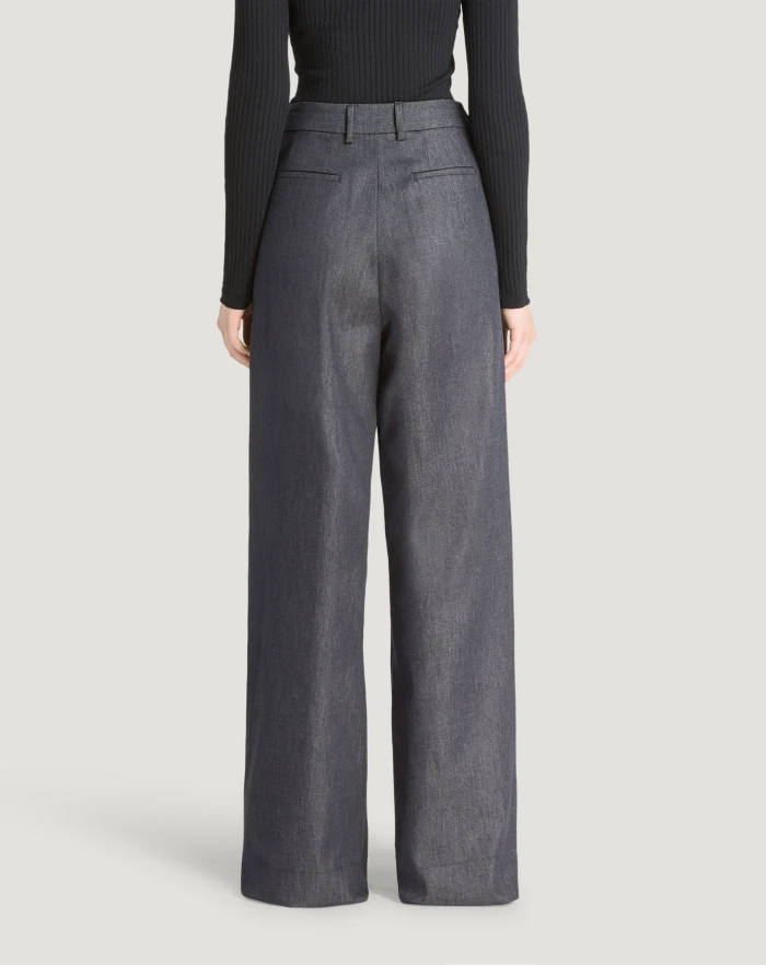 Pantaloni Torino Jeans Frankie in denim di cotone e seta Italy