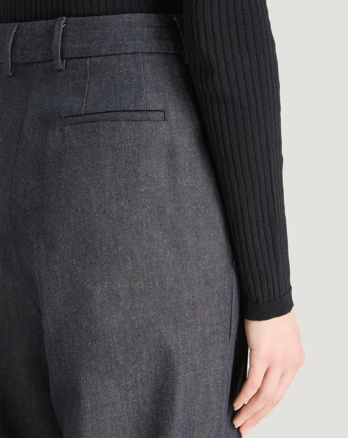 Pantaloni Torino Jeans Frankie in denim di cotone e seta Italy