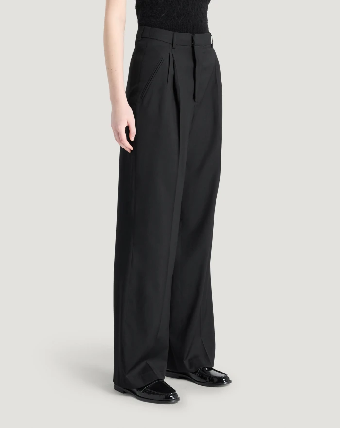 Pantaloni Torino Pantaloni Vivian in twill di lana fluida Pezzi Unici