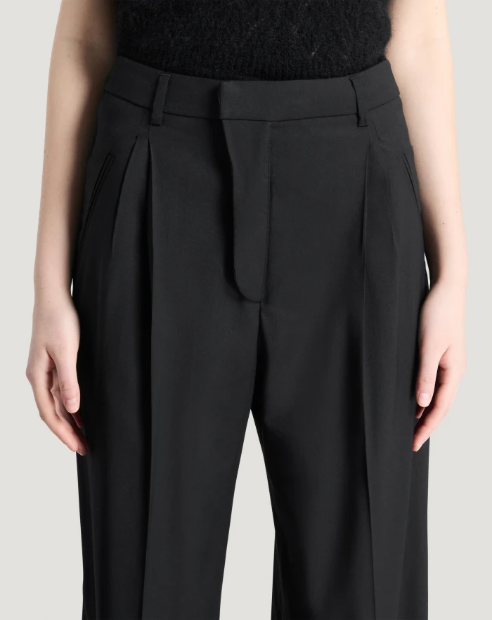 Pantaloni Torino Pantaloni Vivian in twill di lana fluida Pezzi Unici