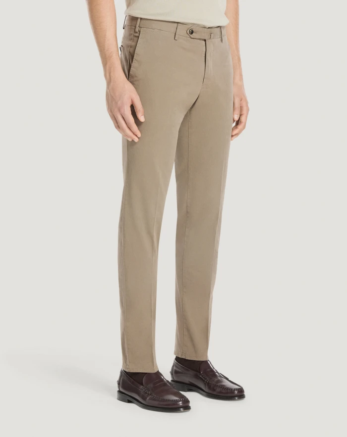 Pantaloni Torino Pantaloni Slim in cotone batavia Offerta
