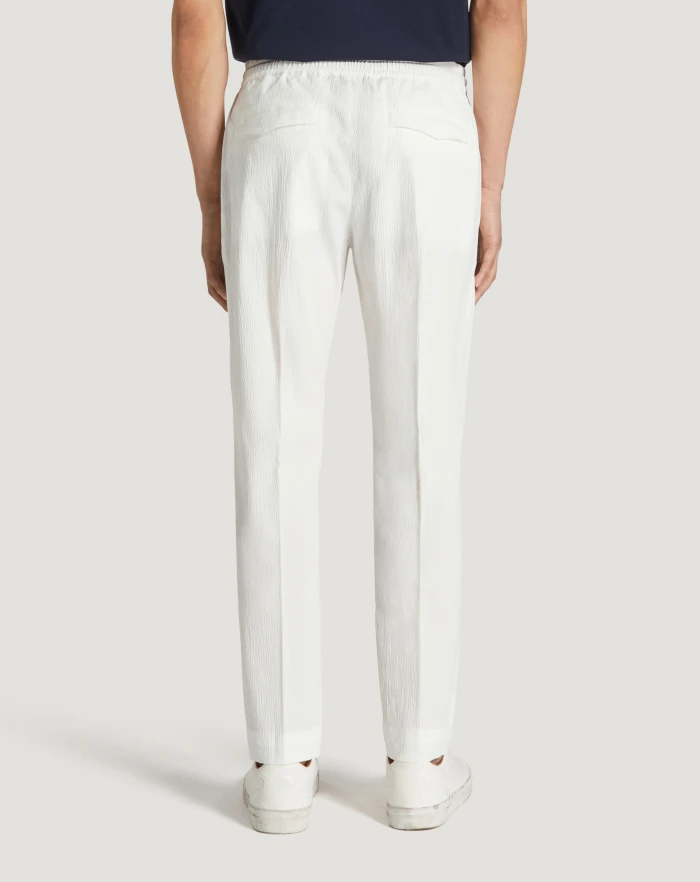 Pantaloni Torino Pantaloni Omega in cotone seersucker Online