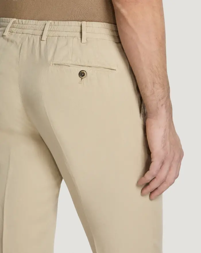 Pantaloni Torino Pantaloni Slim in cotone e lino batavia 2025