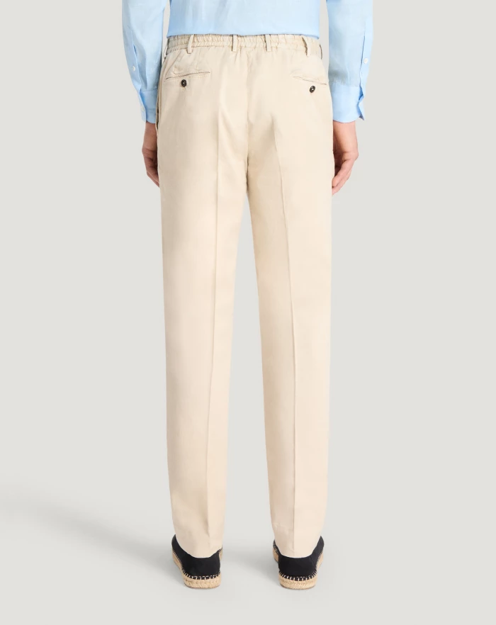 Pantaloni Torino Pantaloni Slim in lino stretch délavé Vendita