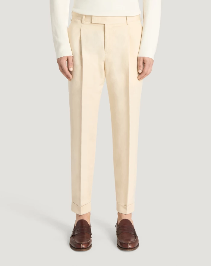 Pantaloni Torino Pantaloni Rebel in gabardina di cotone e lino Fino Al -60%