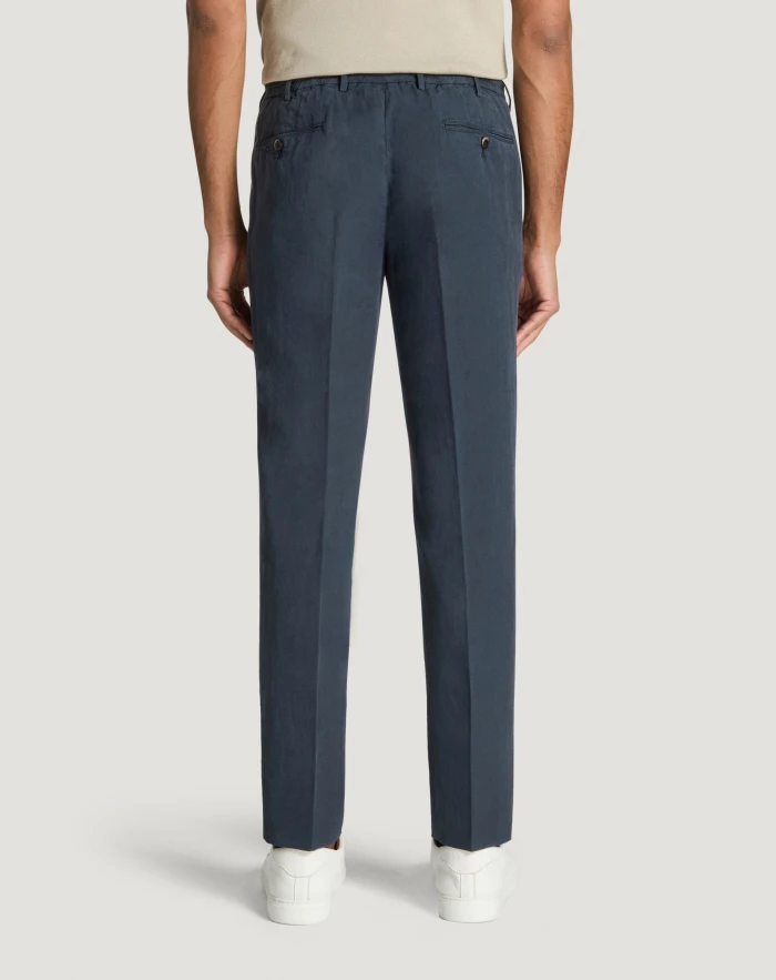 Pantaloni Torino Pantaloni Slim in cotone e lino batavia Affare Del Giorno