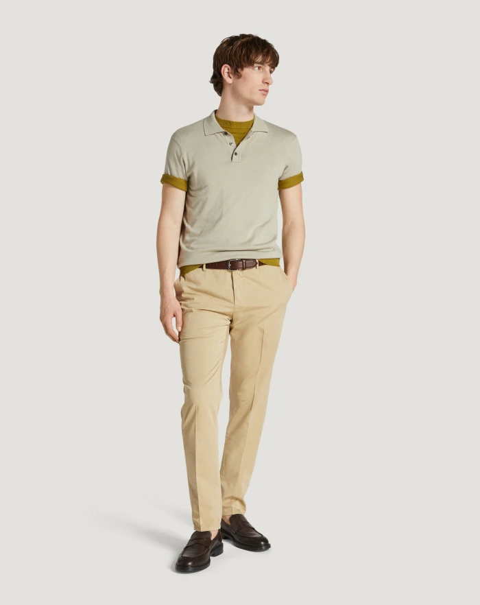 Pantaloni Torino Pantaloni Slim in silkochino Sconto