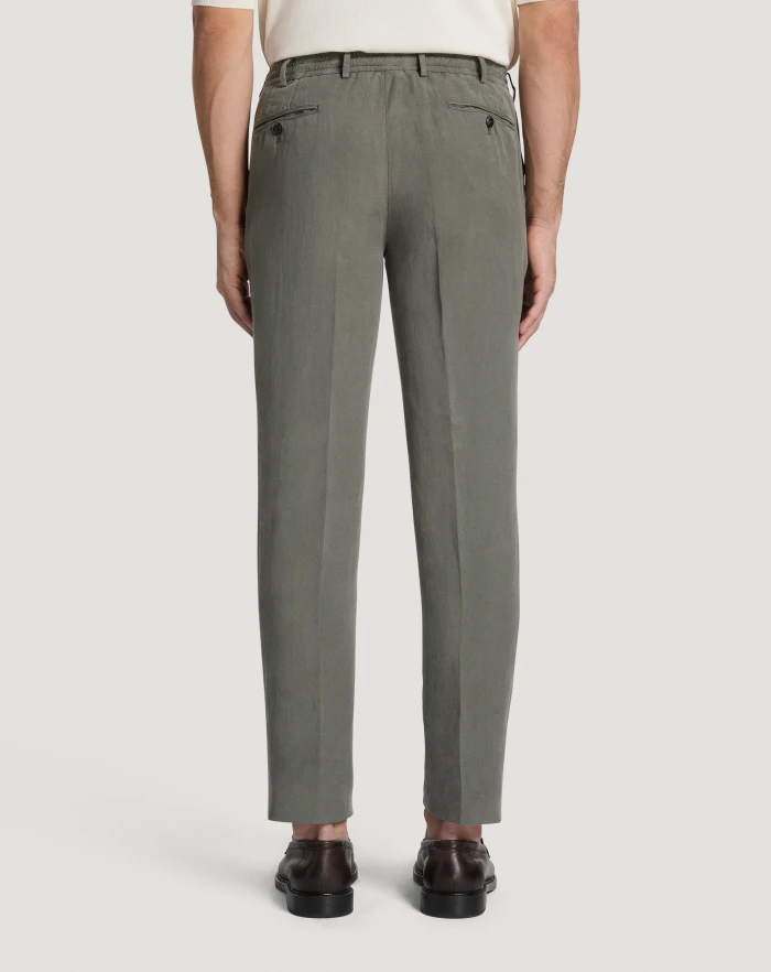 Pantaloni Torino Pantaloni Slim in cotone e lino batavia Saldi