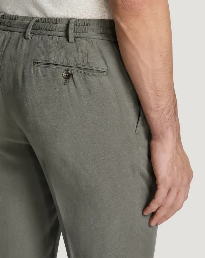 Pantaloni Torino Pantaloni Slim in cotone e lino batavia Saldi