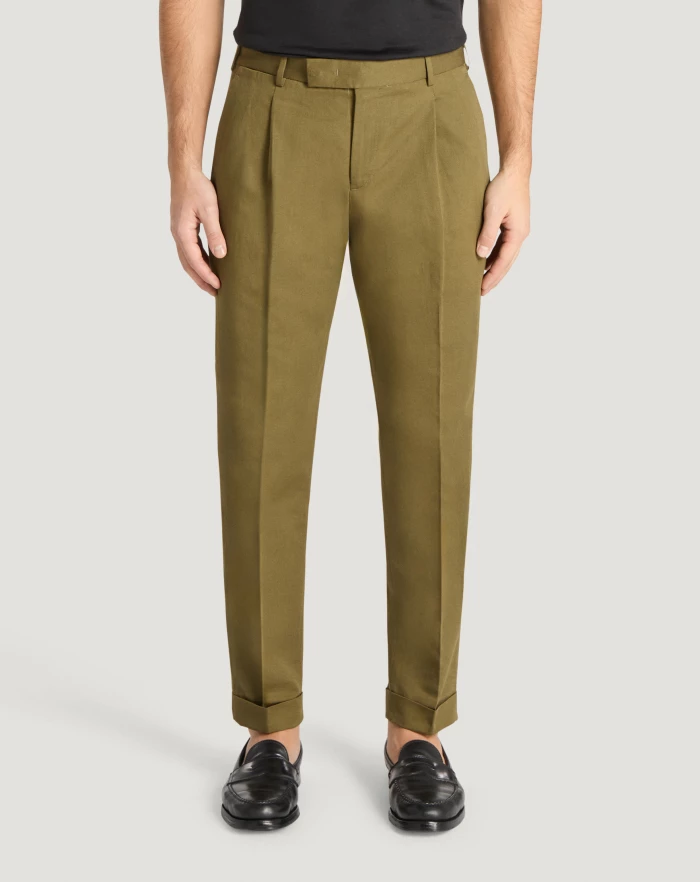 Pantaloni Torino Pantaloni Rebel in gabardina di cotone e lino Nuova