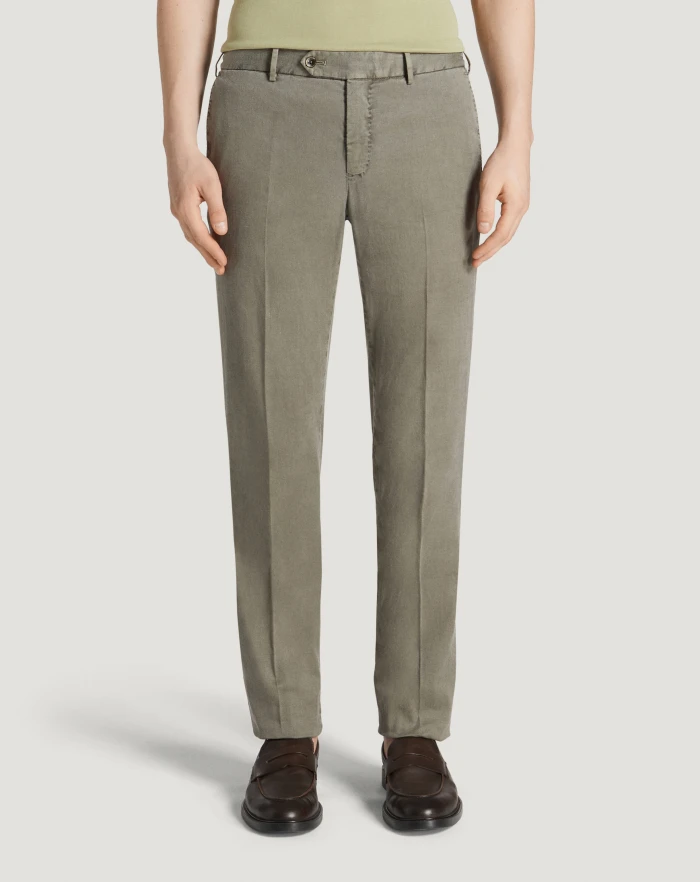Pantaloni Torino Pantaloni Slim in lino stretch délavé Qualità