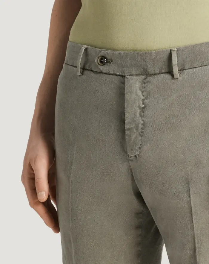 Pantaloni Torino Pantaloni Slim in lino stretch délavé Qualità