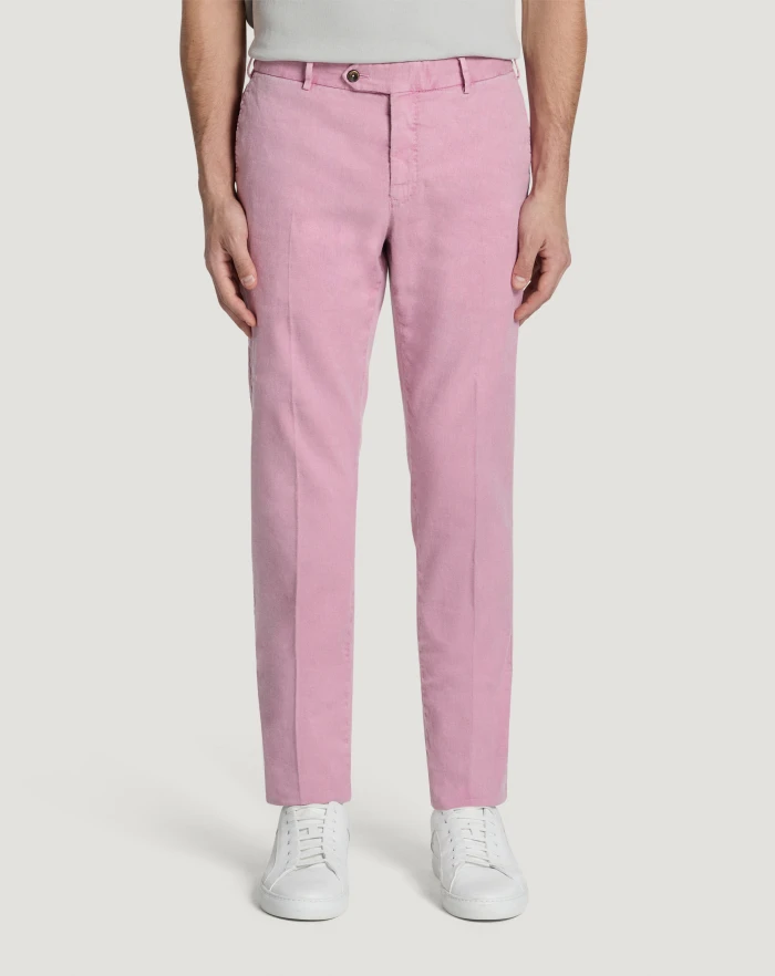 Pantaloni Torino Pantaloni Slim in lino stretch délavé Soddisfazione Garantita
