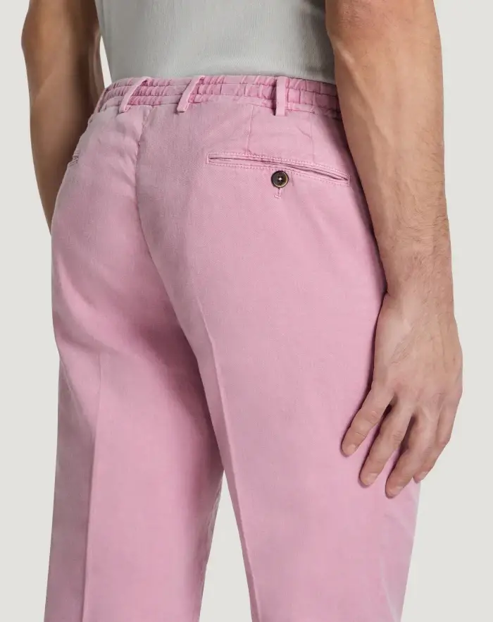 Pantaloni Torino Pantaloni Slim in lino stretch délavé Soddisfazione Garantita