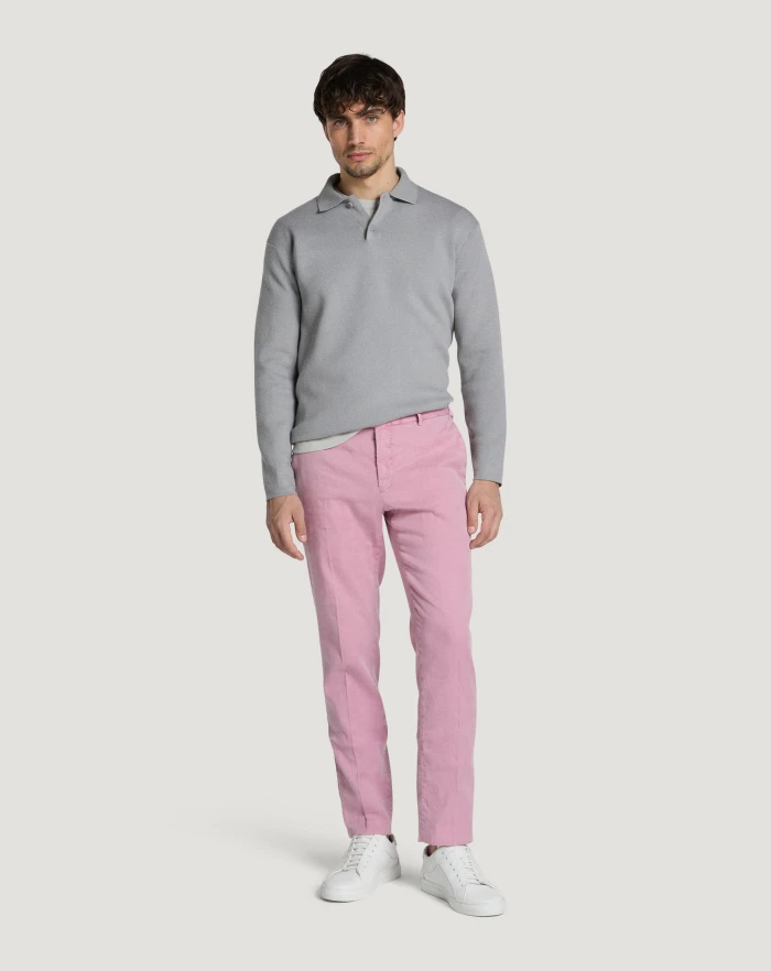 Pantaloni Torino Pantaloni Slim in lino stretch délavé Soddisfazione Garantita