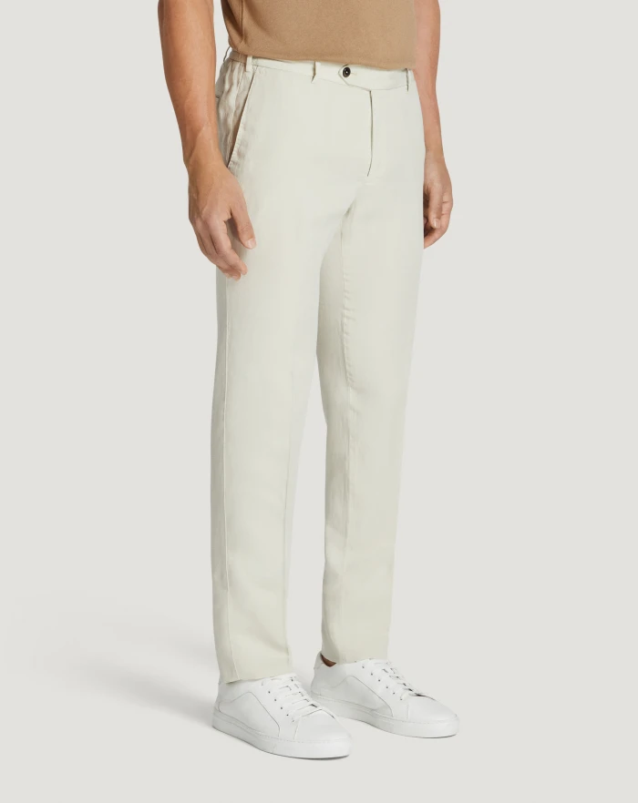 Pantaloni Torino Pantaloni Slim in cotone e lino batavia Fino Al -60%