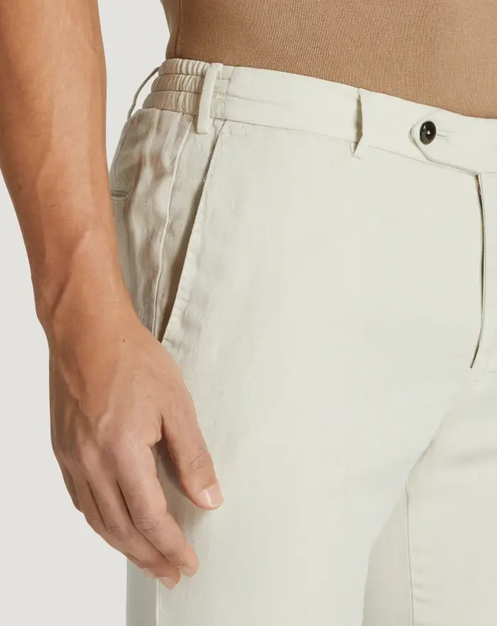 Pantaloni Torino Pantaloni Slim in cotone e lino batavia Fino Al -60%