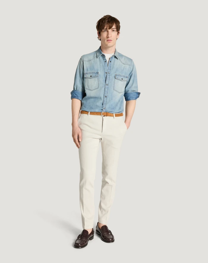 Pantaloni Torino Pantaloni House in silky denim stretch Convenienza