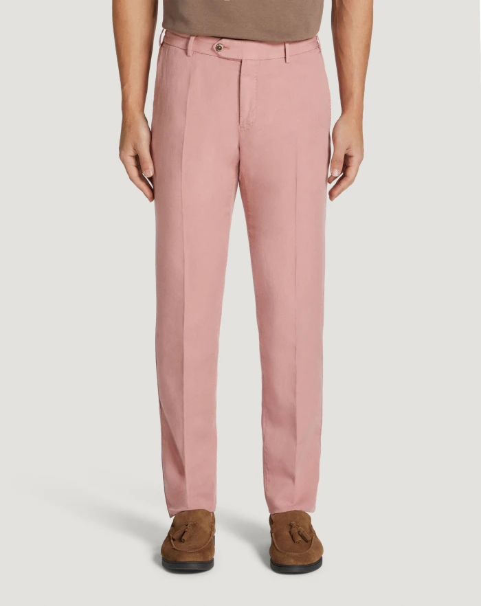 Pantaloni Torino Pantaloni Slim in cotone e lino batavia Economico
