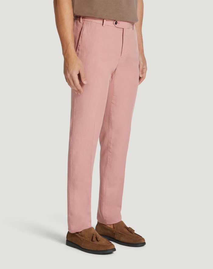Pantaloni Torino Pantaloni Slim in cotone e lino batavia Economico