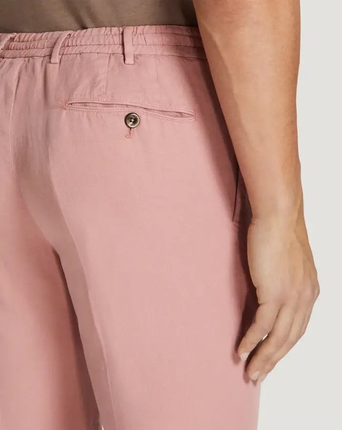 Pantaloni Torino Pantaloni Slim in cotone e lino batavia Economico