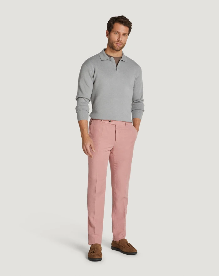 Pantaloni Torino Pantaloni Slim in cotone e lino batavia Economico