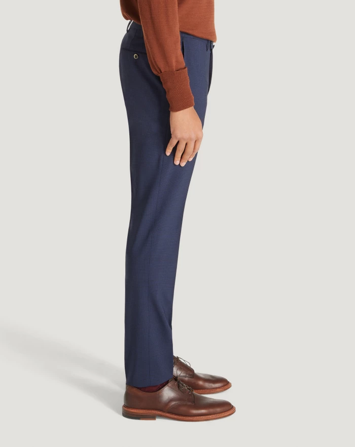 Pantaloni Torino Pantaloni Superslim in lana a quadri In Vendita