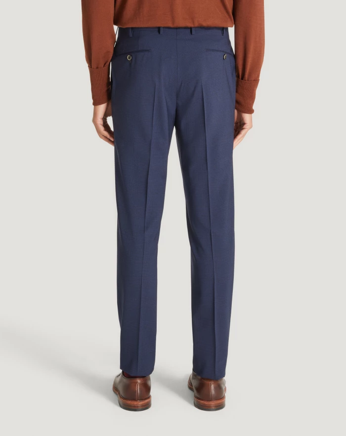 Pantaloni Torino Pantaloni Superslim in lana a quadri In Vendita