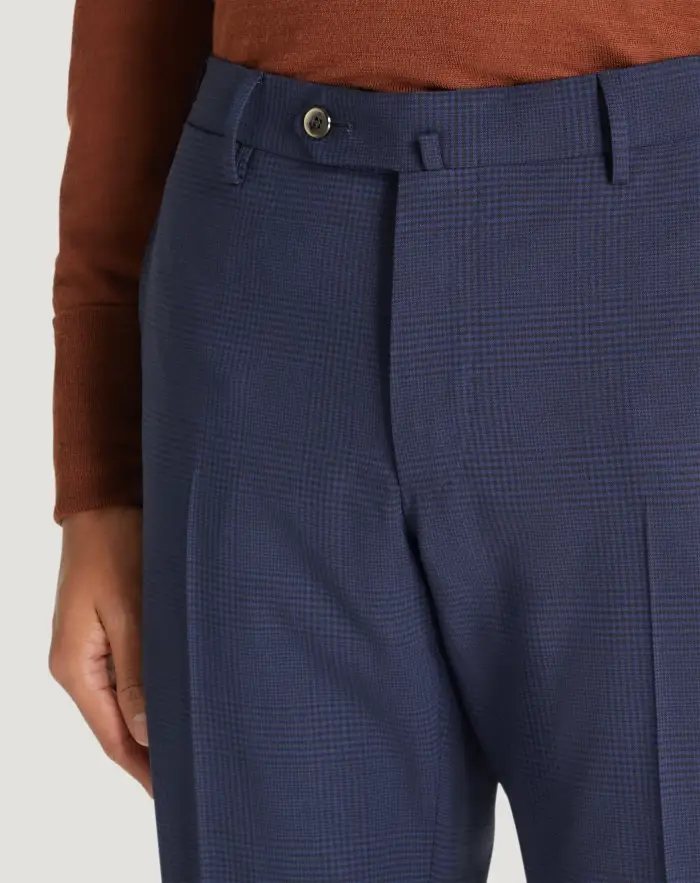 Pantaloni Torino Pantaloni Superslim in lana a quadri In Vendita