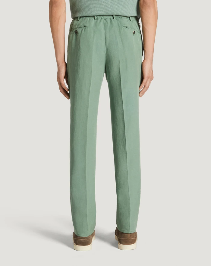 Pantaloni Torino Pantaloni Slim in cotone e lino batavia Saldi