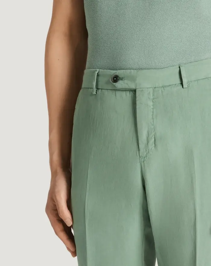 Pantaloni Torino Pantaloni Slim in cotone e lino batavia Saldi