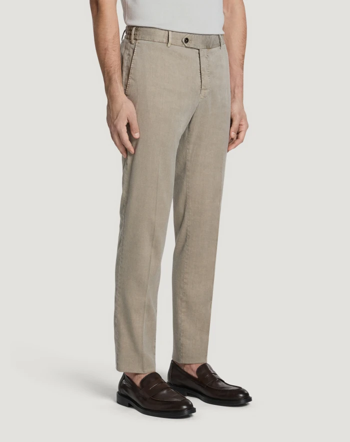 Pantaloni Torino Pantaloni Slim in lino stretch délavé Negozio