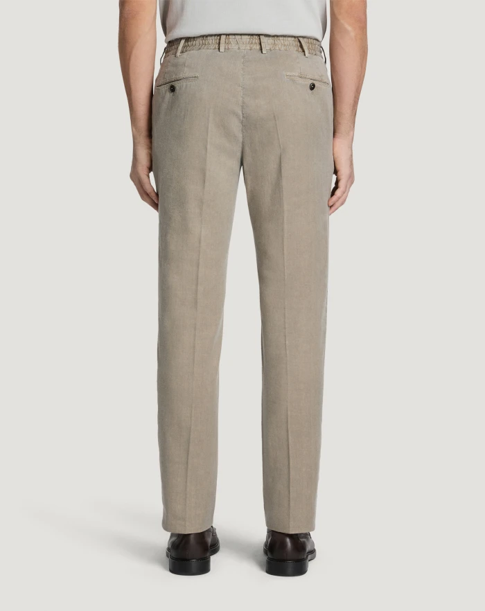Pantaloni Torino Pantaloni Slim in lino stretch délavé Negozio