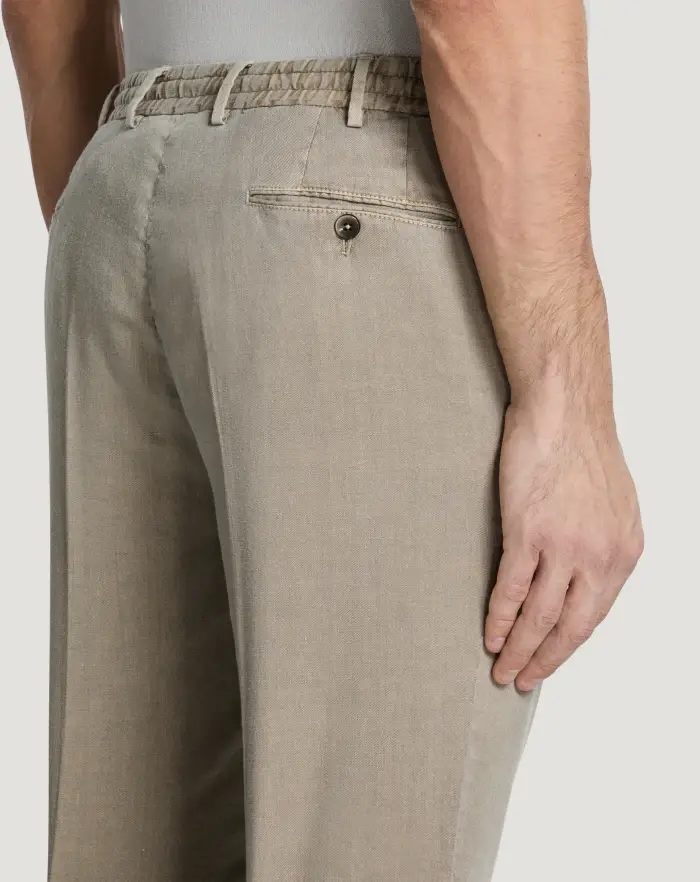 Pantaloni Torino Pantaloni Slim in lino stretch délavé Negozio