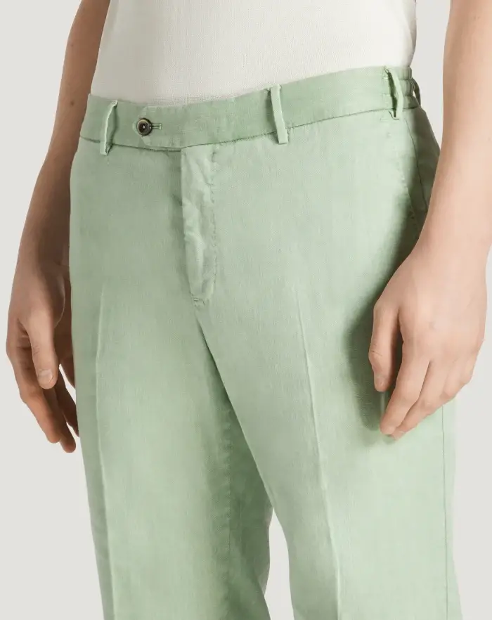 Pantaloni Torino Pantaloni Slim in lino stretch délavé Grande vendita