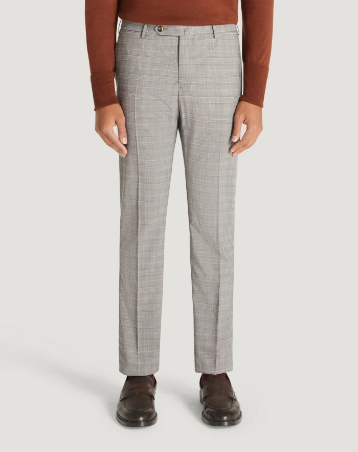 Pantaloni Torino Pantaloni Superslim in tecno lana a quadri Shopping online
