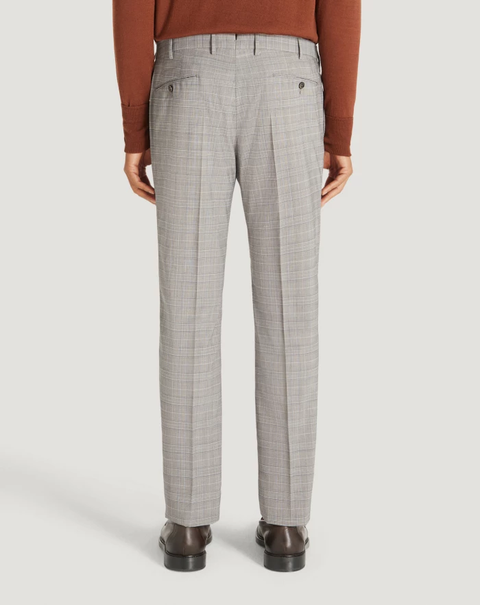 Pantaloni Torino Pantaloni Superslim in tecno lana a quadri Shopping online