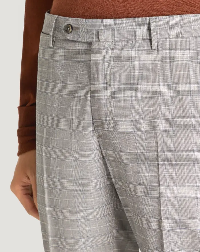 Pantaloni Torino Pantaloni Superslim in tecno lana a quadri Shopping online