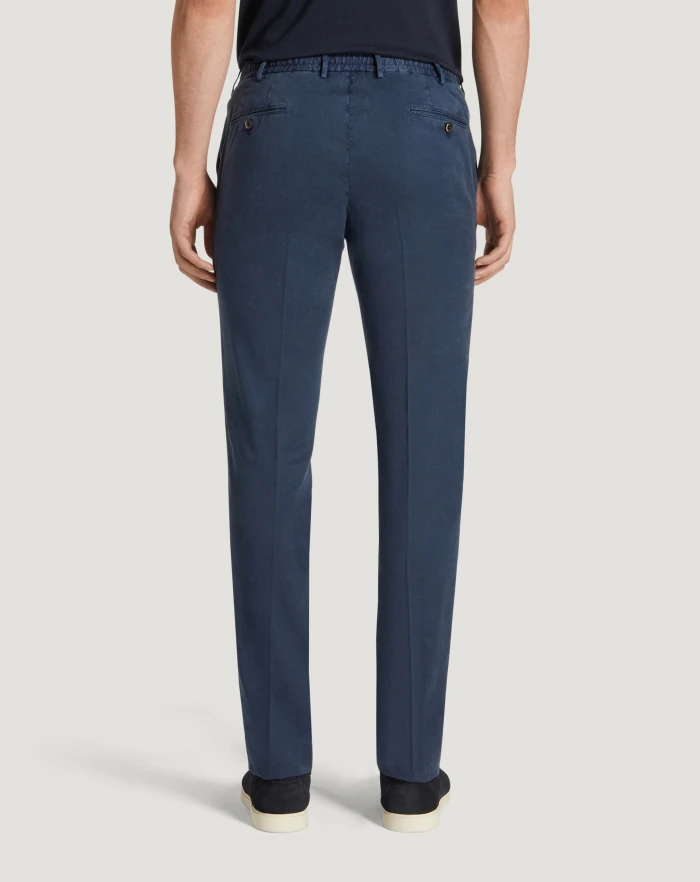 Pantaloni Torino Pantaloni Slim in lino stretch délavé Offerta natalizia