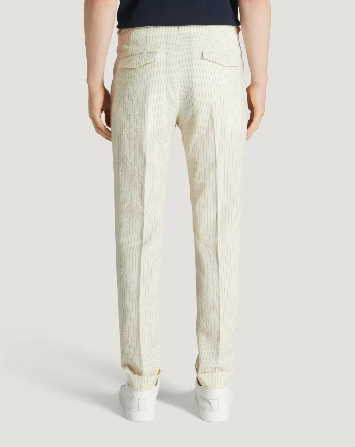 Pantaloni Torino Pantaloni Master in lana seersucker Grandi sconti