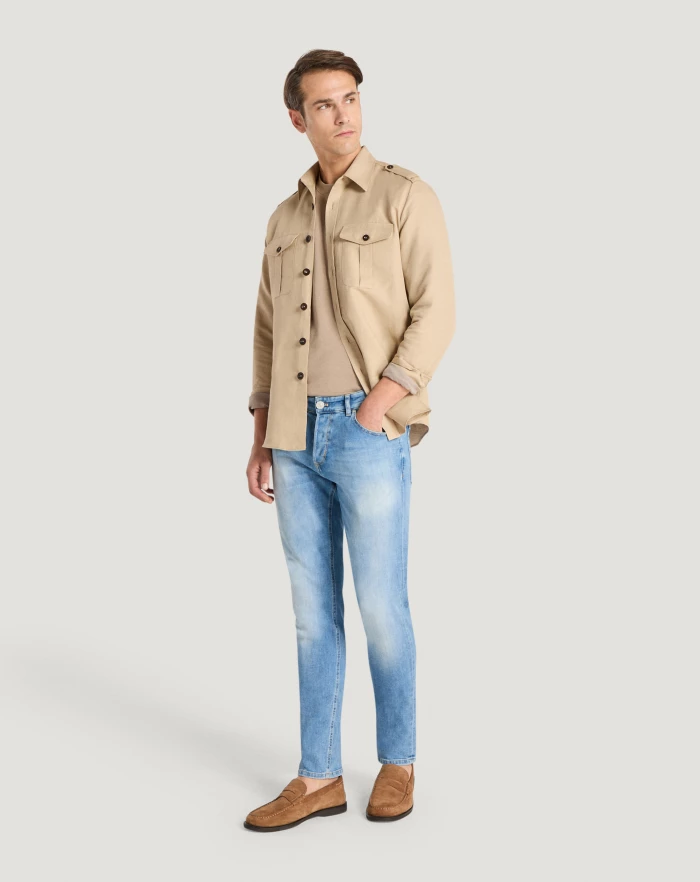 Pantaloni Torino Jeans Reggae in denim soft touch Fino al 60% di sconto