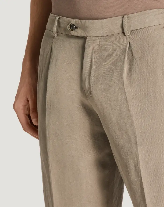 Pantaloni Torino Bermuda in cotone e lino batavia Qualità