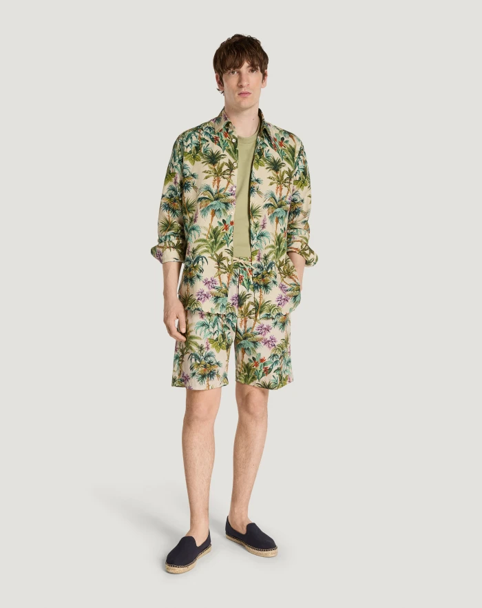 Pantaloni Torino Bermuda in popeline di cotone Spedizione Gratuita